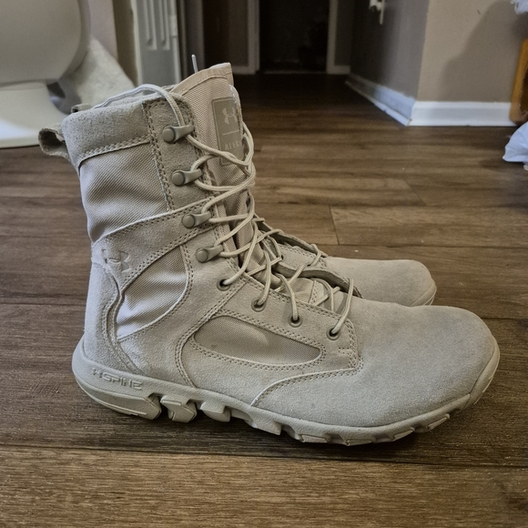 Under Armour Gray Tactical Boots - Picture 2 of 9